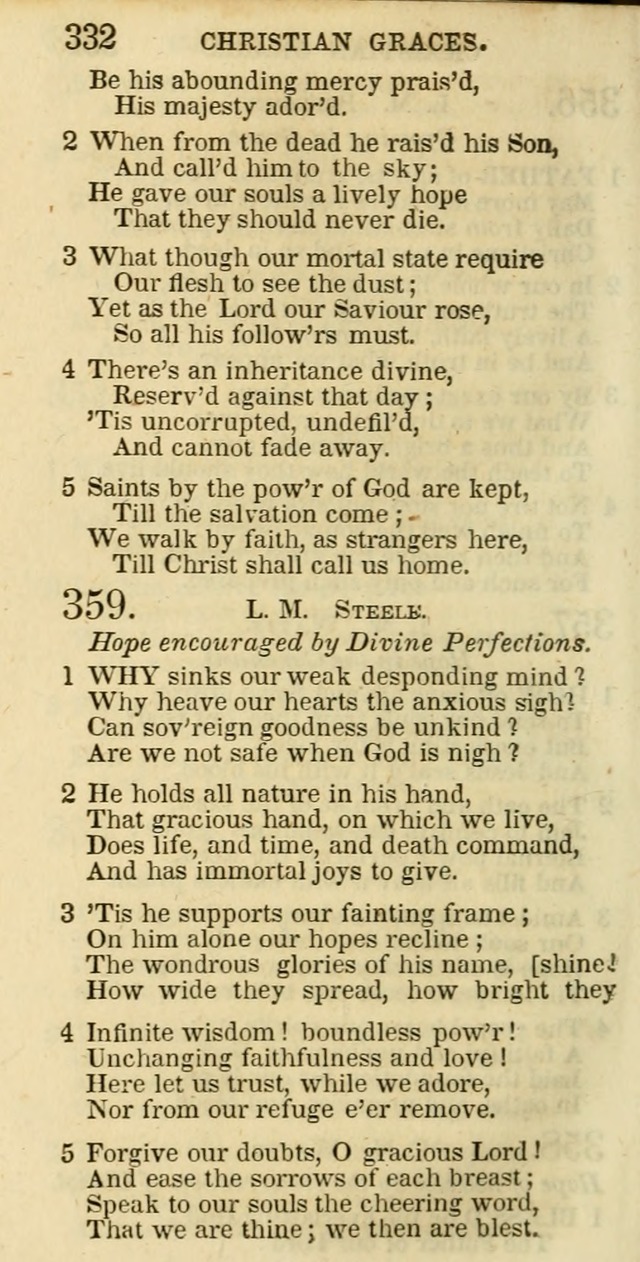 The Christian Psalmist: being a collection of psalms, hymns, and spiritual songs compiled from the most approved authors, and designed as a standard hymn book for public and social worship page 332