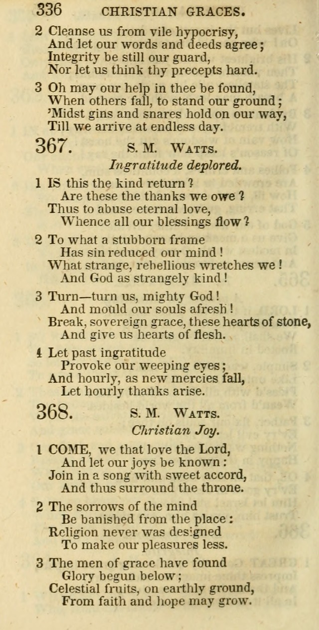 The Christian Psalmist: being a collection of psalms, hymns, and spiritual songs compiled from the most approved authors, and designed as a standard hymn book for public and social worship page 336