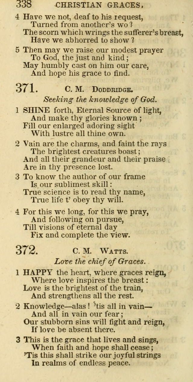 The Christian Psalmist: being a collection of psalms, hymns, and spiritual songs compiled from the most approved authors, and designed as a standard hymn book for public and social worship page 338