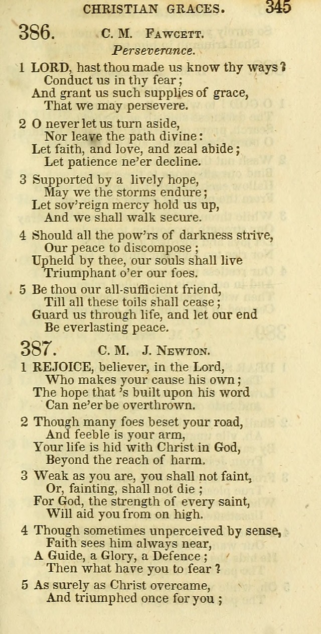 The Christian Psalmist: being a collection of psalms, hymns, and spiritual songs compiled from the most approved authors, and designed as a standard hymn book for public and social worship page 345