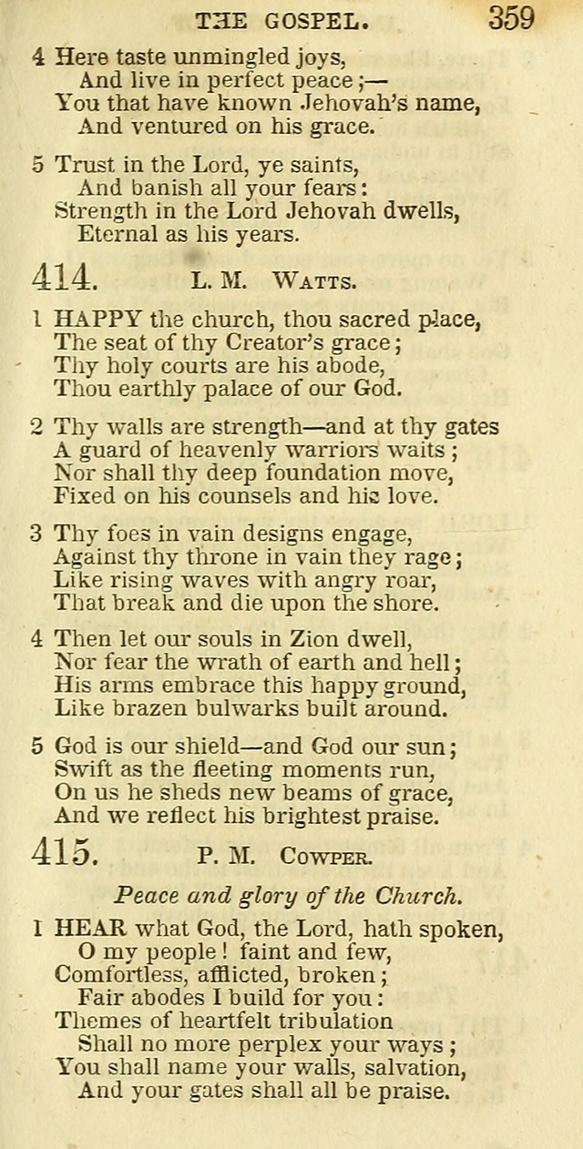 The Christian Psalmist: being a collection of psalms, hymns, and spiritual songs compiled from the most approved authors, and designed as a standard hymn book for public and social worship page 359