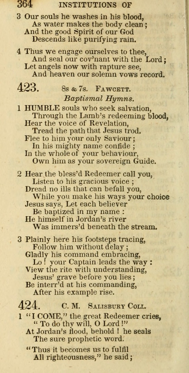 The Christian Psalmist: being a collection of psalms, hymns, and spiritual songs compiled from the most approved authors, and designed as a standard hymn book for public and social worship page 364