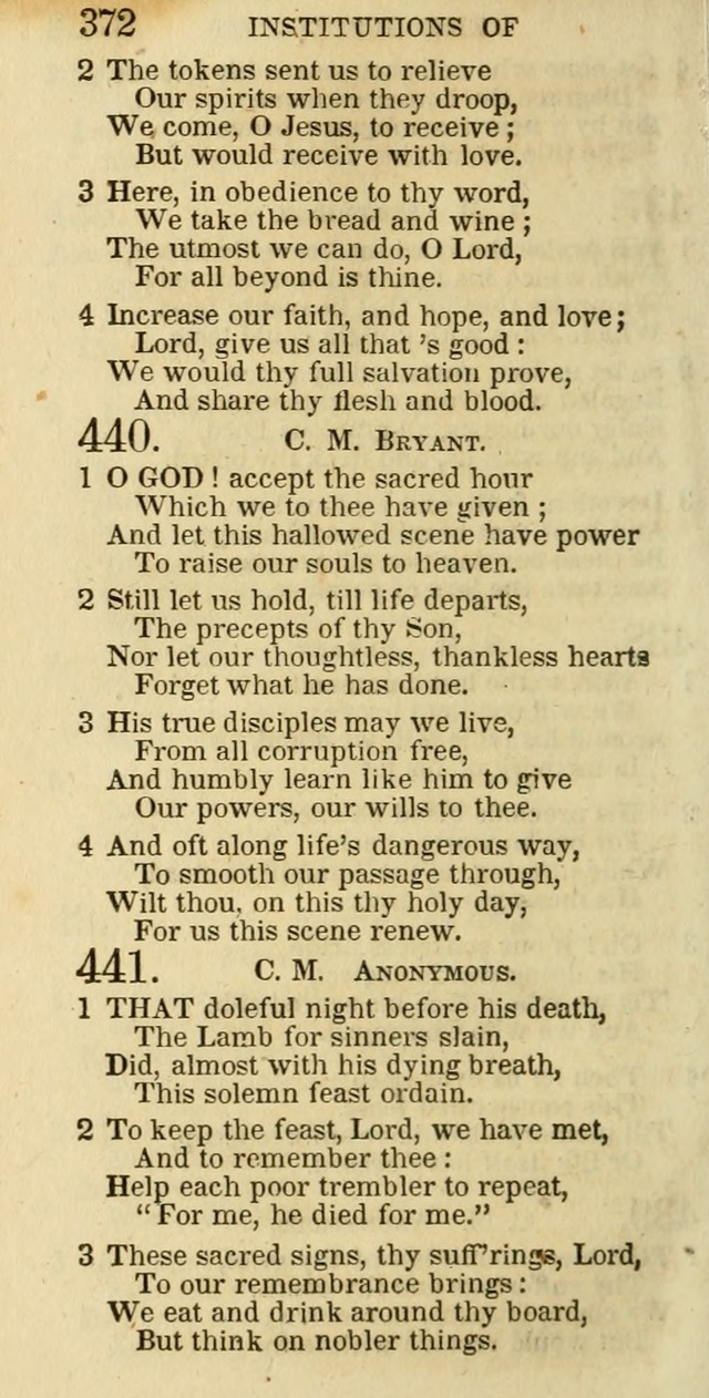 The Christian Psalmist: being a collection of psalms, hymns, and spiritual songs compiled from the most approved authors, and designed as a standard hymn book for public and social worship page 372