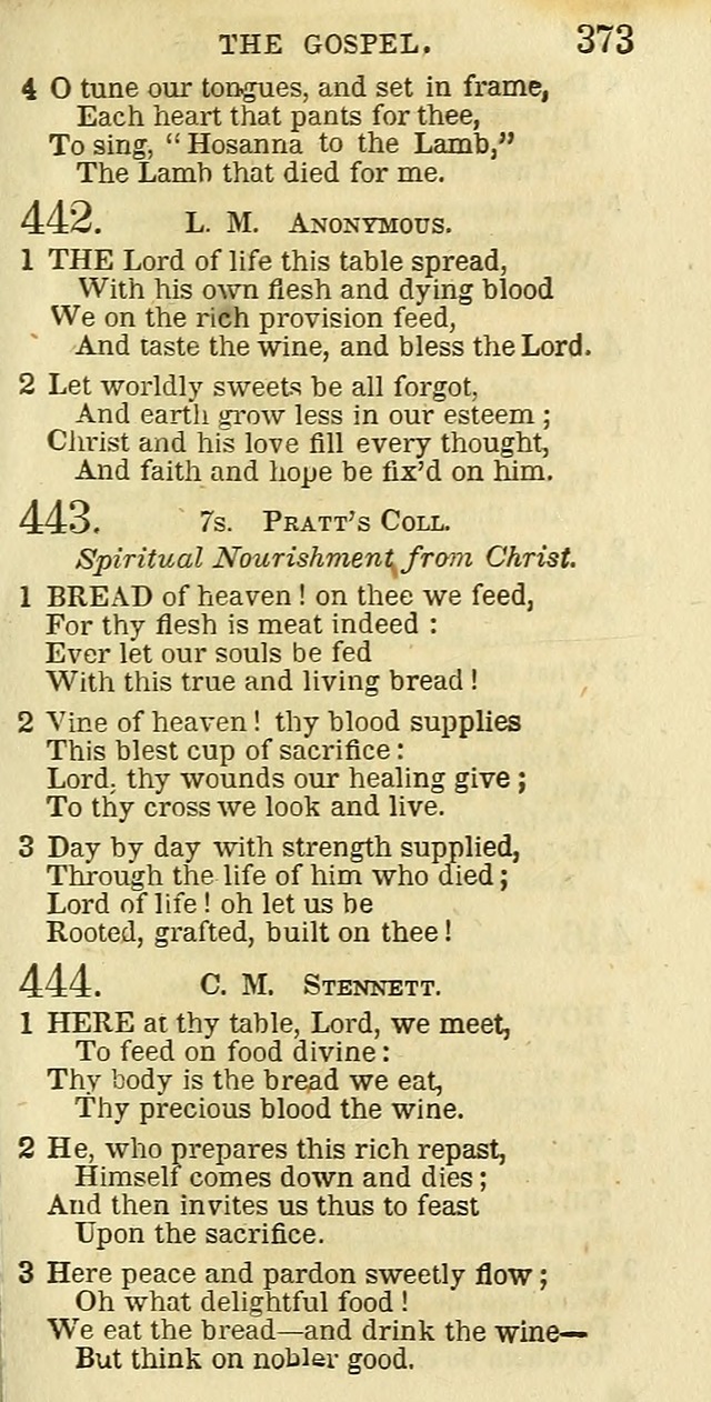 The Christian Psalmist: being a collection of psalms, hymns, and spiritual songs compiled from the most approved authors, and designed as a standard hymn book for public and social worship page 373