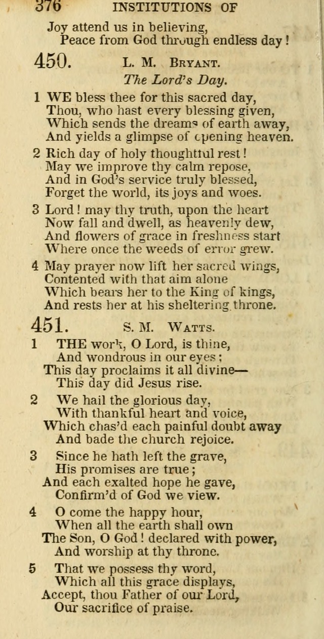 The Christian Psalmist: being a collection of psalms, hymns, and spiritual songs compiled from the most approved authors, and designed as a standard hymn book for public and social worship page 376