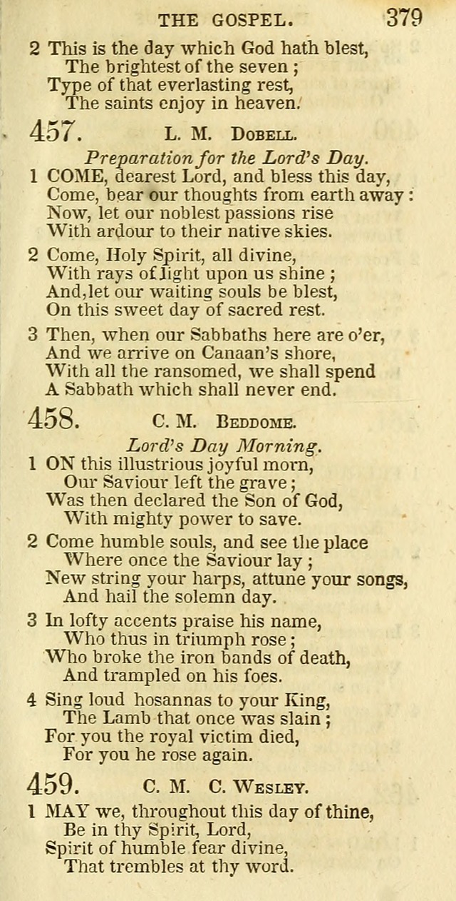 The Christian Psalmist: being a collection of psalms, hymns, and spiritual songs compiled from the most approved authors, and designed as a standard hymn book for public and social worship page 379