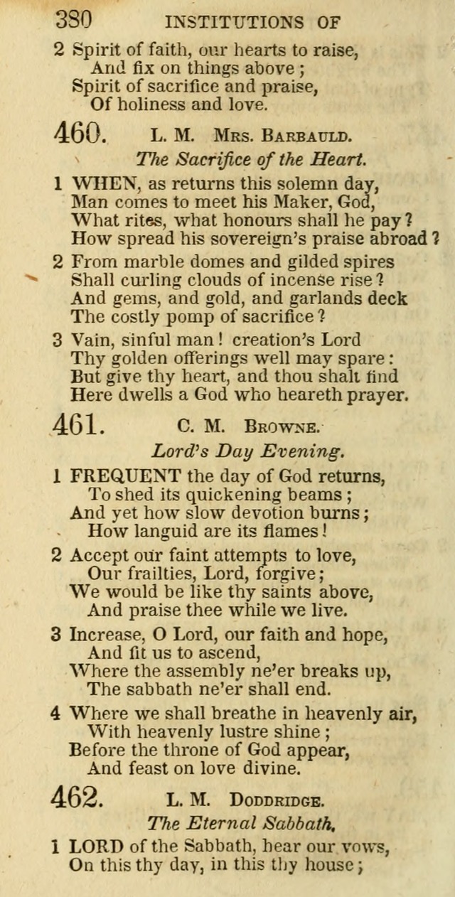 The Christian Psalmist: being a collection of psalms, hymns, and spiritual songs compiled from the most approved authors, and designed as a standard hymn book for public and social worship page 380
