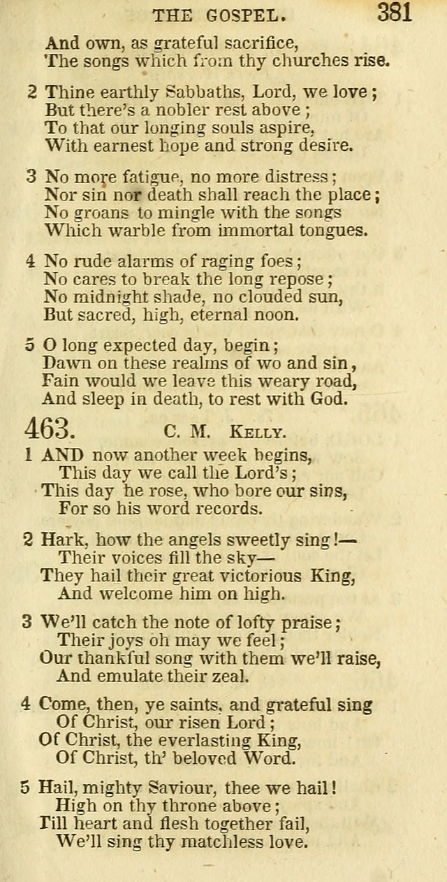 The Christian Psalmist: being a collection of psalms, hymns, and spiritual songs compiled from the most approved authors, and designed as a standard hymn book for public and social worship page 381