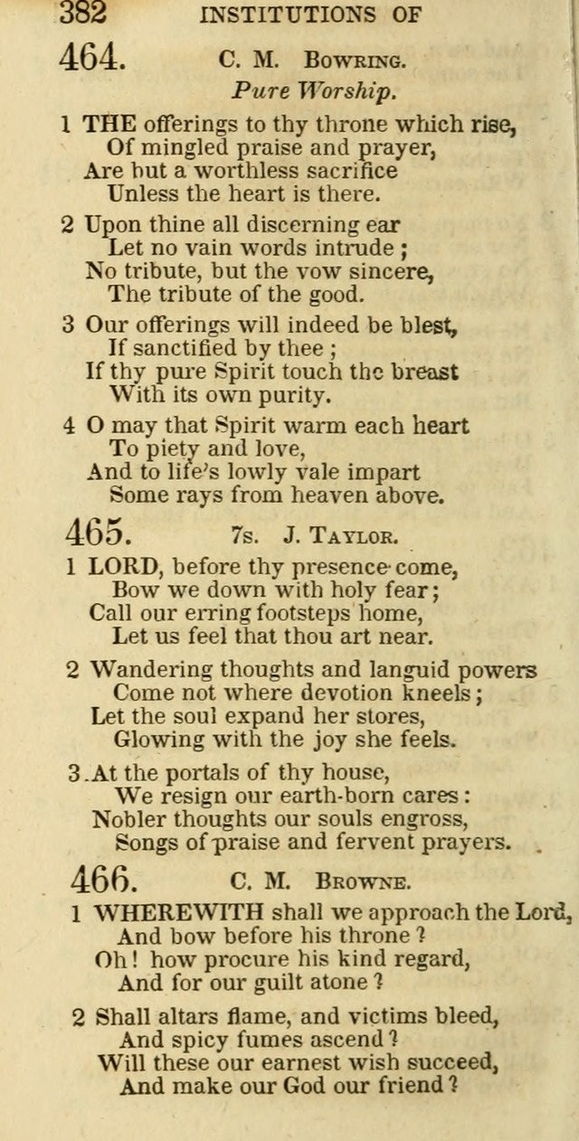 The Christian Psalmist: being a collection of psalms, hymns, and spiritual songs compiled from the most approved authors, and designed as a standard hymn book for public and social worship page 382