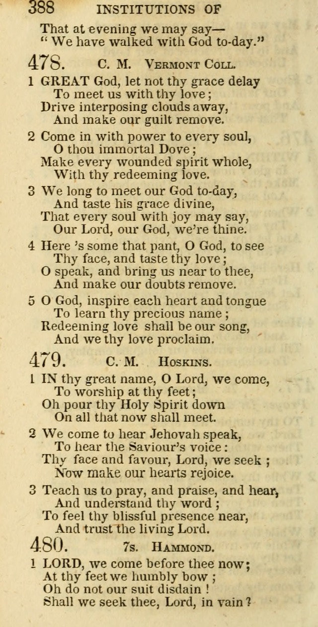 The Christian Psalmist: being a collection of psalms, hymns, and spiritual songs compiled from the most approved authors, and designed as a standard hymn book for public and social worship page 388