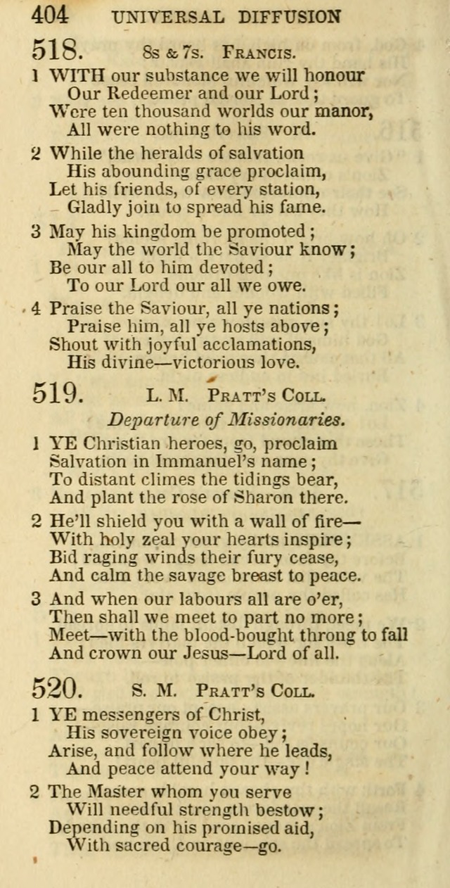 The Christian Psalmist: being a collection of psalms, hymns, and spiritual songs compiled from the most approved authors, and designed as a standard hymn book for public and social worship page 404