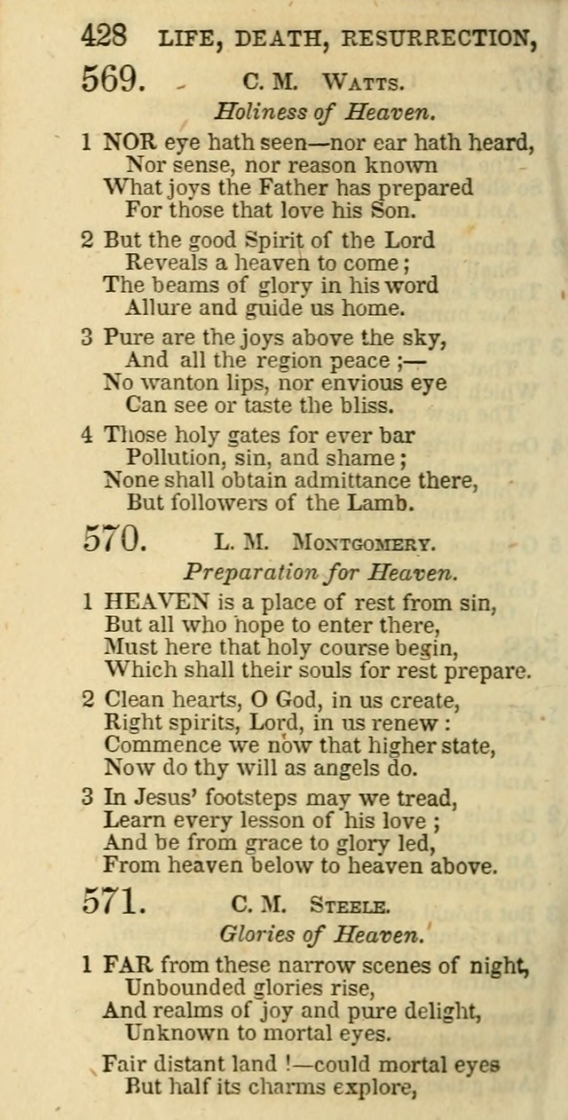 The Christian Psalmist: being a collection of psalms, hymns, and spiritual songs compiled from the most approved authors, and designed as a standard hymn book for public and social worship page 428