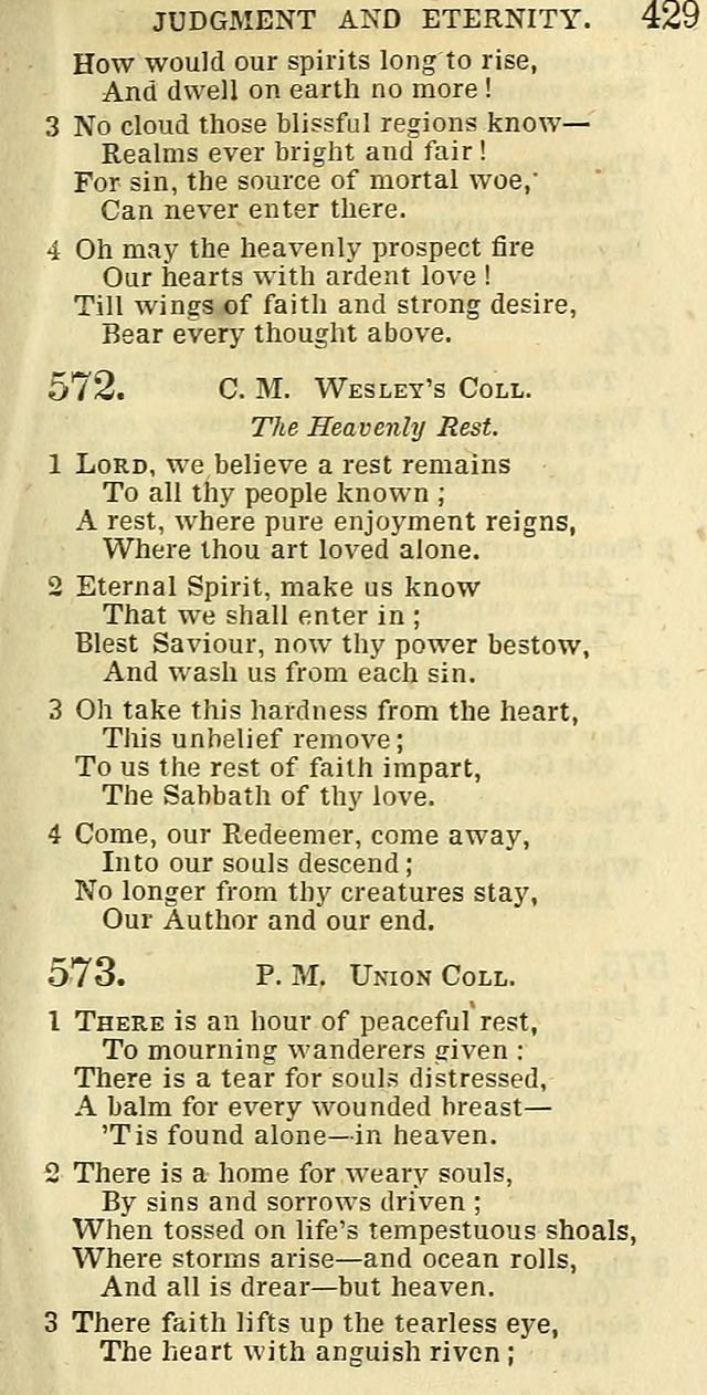 The Christian Psalmist: being a collection of psalms, hymns, and spiritual songs compiled from the most approved authors, and designed as a standard hymn book for public and social worship page 429