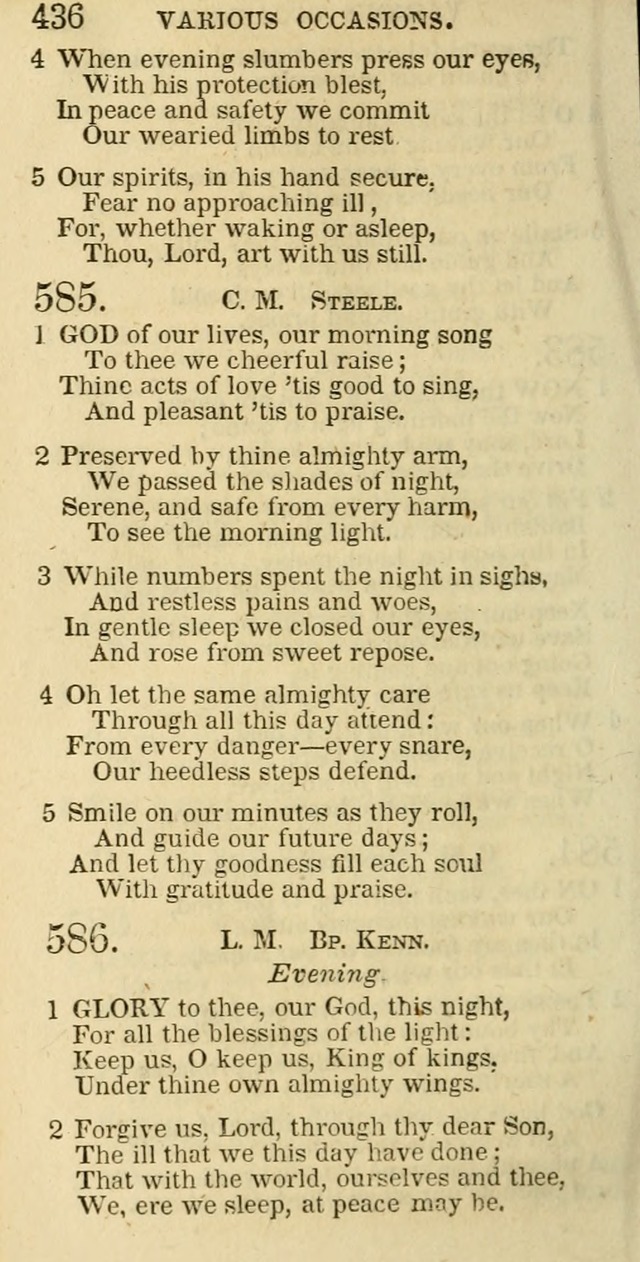 The Christian Psalmist: being a collection of psalms, hymns, and spiritual songs compiled from the most approved authors, and designed as a standard hymn book for public and social worship page 436