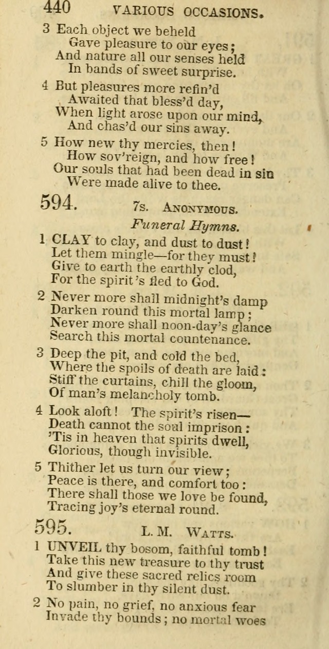 The Christian Psalmist: being a collection of psalms, hymns, and spiritual songs compiled from the most approved authors, and designed as a standard hymn book for public and social worship page 440