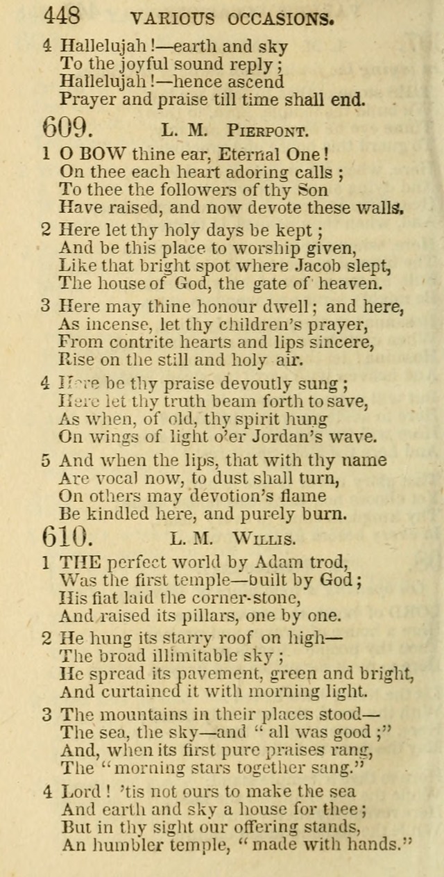 The Christian Psalmist: being a collection of psalms, hymns, and spiritual songs compiled from the most approved authors, and designed as a standard hymn book for public and social worship page 448