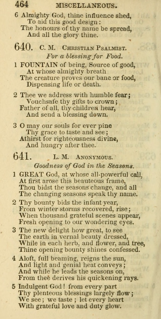 The Christian Psalmist: being a collection of psalms, hymns, and spiritual songs compiled from the most approved authors, and designed as a standard hymn book for public and social worship page 464