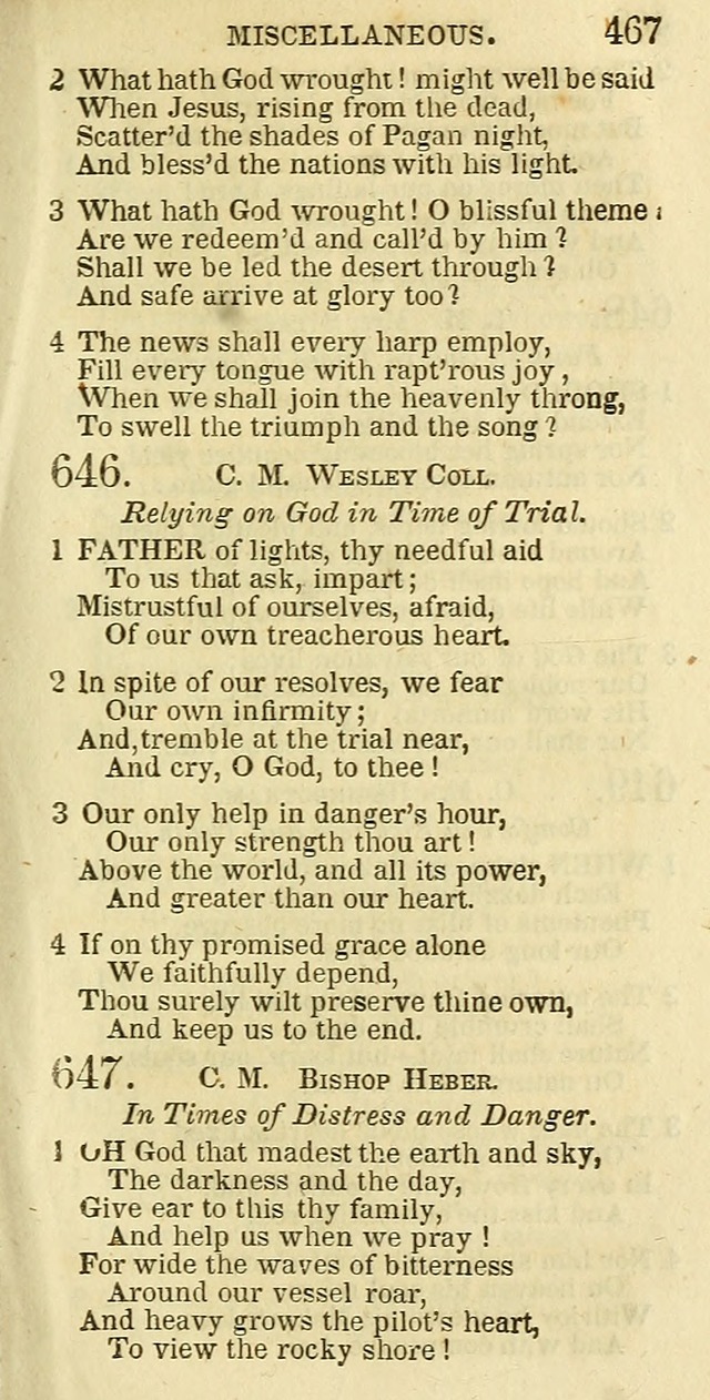The Christian Psalmist: being a collection of psalms, hymns, and spiritual songs compiled from the most approved authors, and designed as a standard hymn book for public and social worship page 467