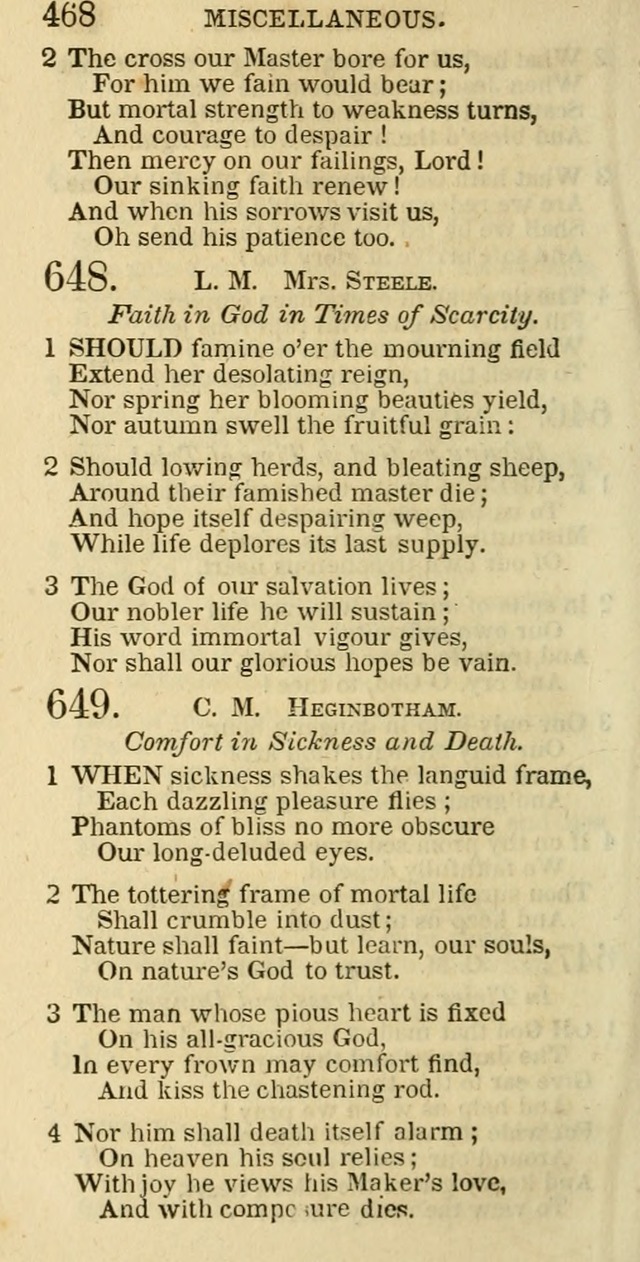 The Christian Psalmist: being a collection of psalms, hymns, and spiritual songs compiled from the most approved authors, and designed as a standard hymn book for public and social worship page 468