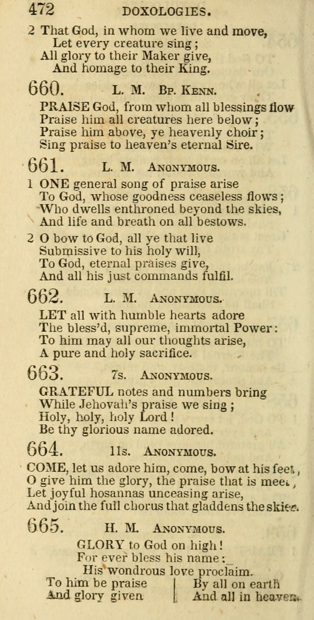 The Christian Psalmist: being a collection of psalms, hymns, and spiritual songs compiled from the most approved authors, and designed as a standard hymn book for public and social worship page 472