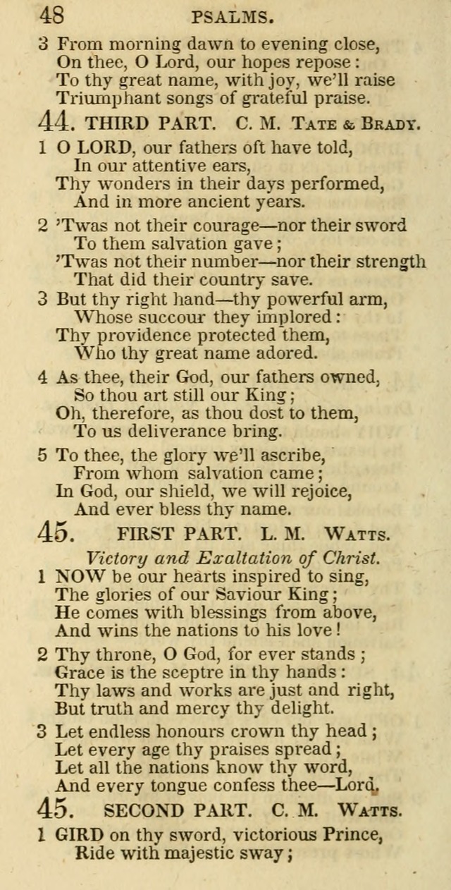 The Christian Psalmist: being a collection of psalms, hymns, and spiritual songs compiled from the most approved authors, and designed as a standard hymn book for public and social worship page 48