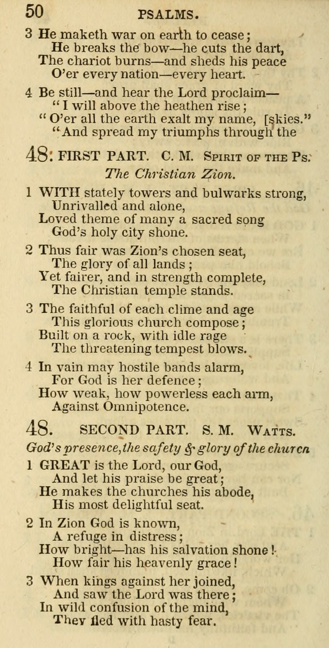 The Christian Psalmist: being a collection of psalms, hymns, and spiritual songs compiled from the most approved authors, and designed as a standard hymn book for public and social worship page 50