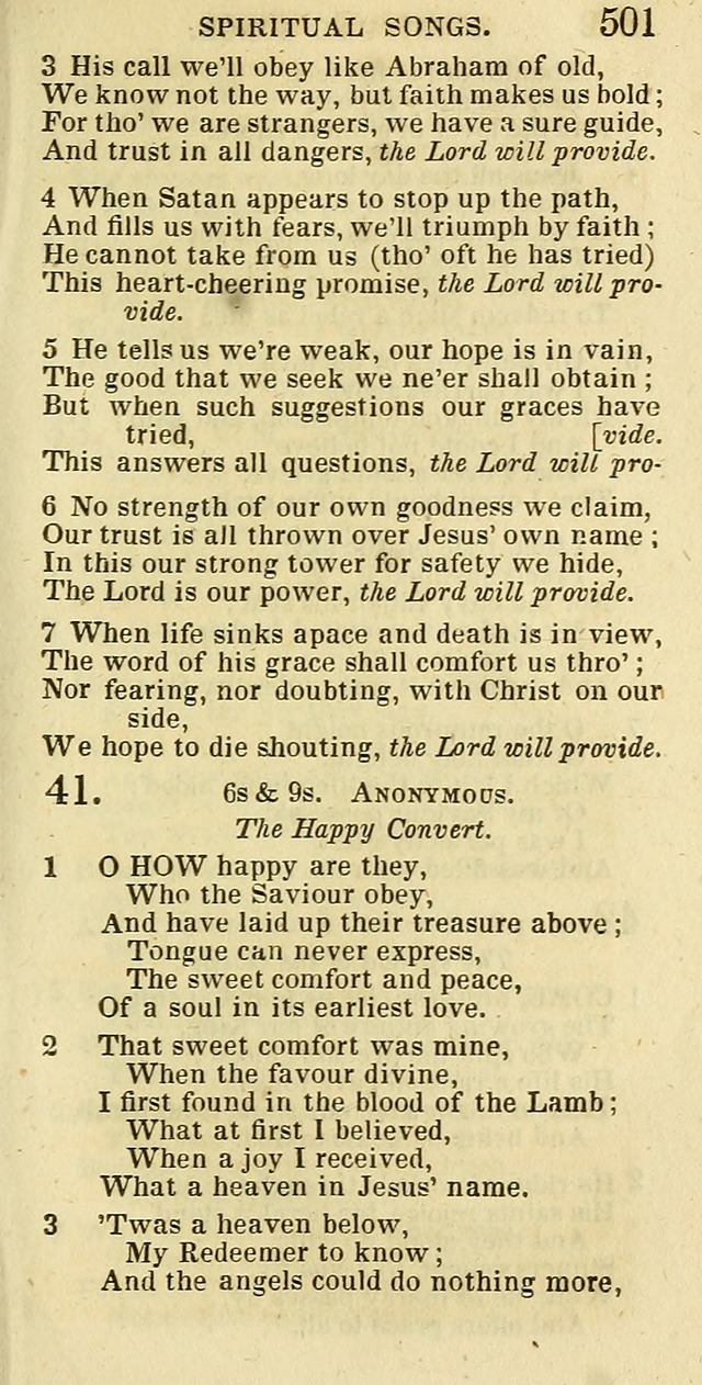 The Christian Psalmist: being a collection of psalms, hymns, and spiritual songs compiled from the most approved authors, and designed as a standard hymn book for public and social worship page 501