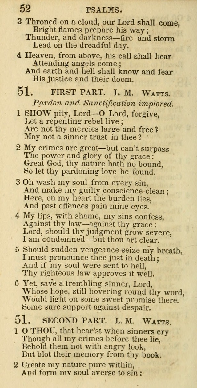 The Christian Psalmist: being a collection of psalms, hymns, and spiritual songs compiled from the most approved authors, and designed as a standard hymn book for public and social worship page 52