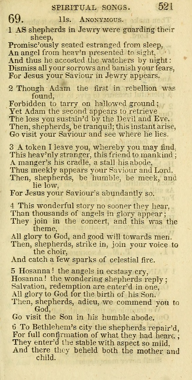 The Christian Psalmist: being a collection of psalms, hymns, and spiritual songs compiled from the most approved authors, and designed as a standard hymn book for public and social worship page 521