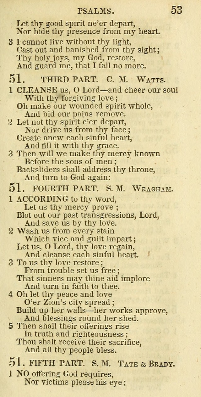 The Christian Psalmist: being a collection of psalms, hymns, and spiritual songs compiled from the most approved authors, and designed as a standard hymn book for public and social worship page 53