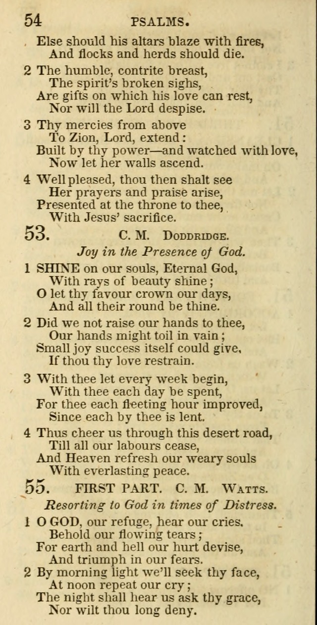 The Christian Psalmist: being a collection of psalms, hymns, and spiritual songs compiled from the most approved authors, and designed as a standard hymn book for public and social worship page 54