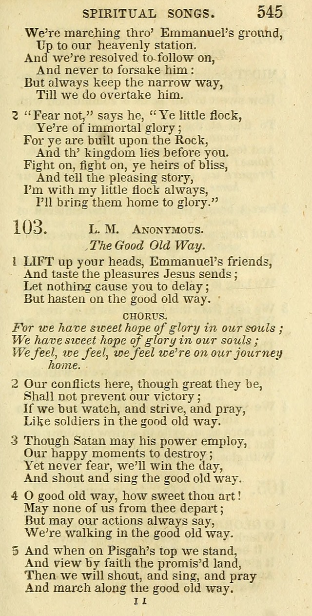 The Christian Psalmist: being a collection of psalms, hymns, and spiritual songs compiled from the most approved authors, and designed as a standard hymn book for public and social worship page 545