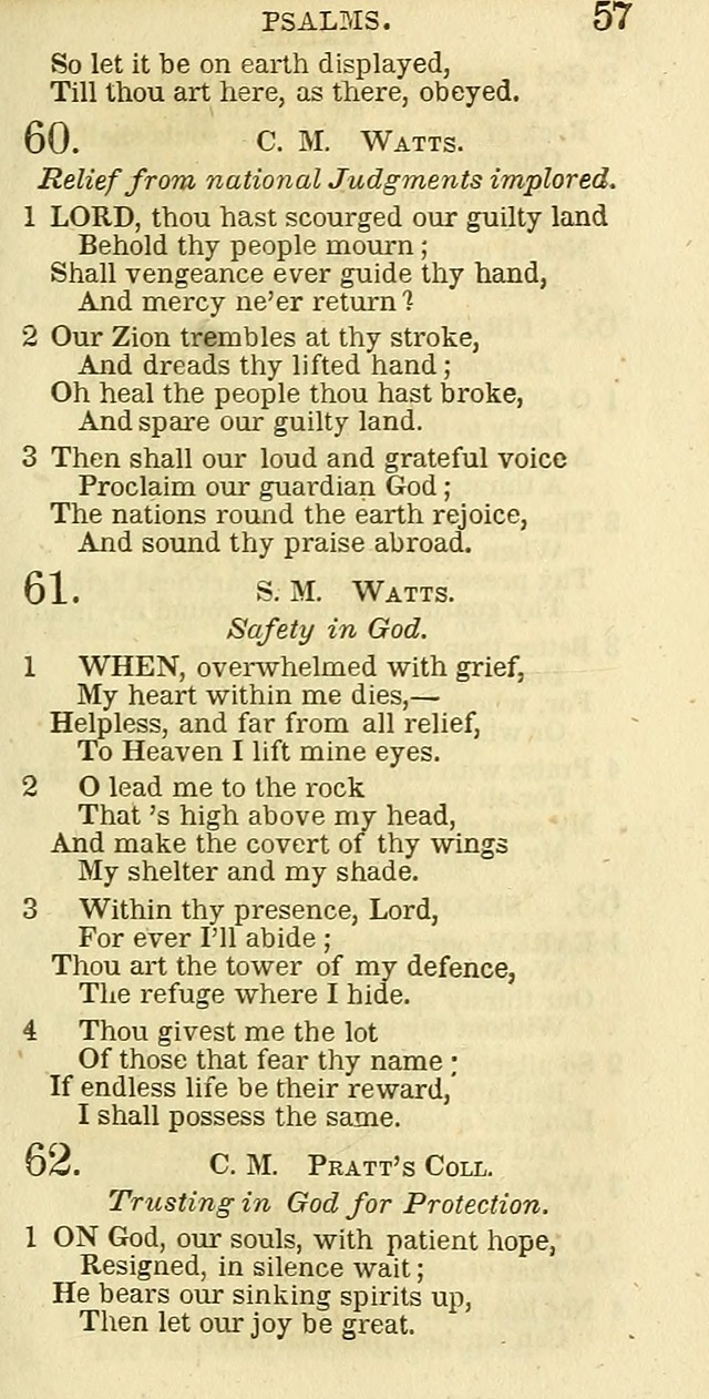 The Christian Psalmist: being a collection of psalms, hymns, and spiritual songs compiled from the most approved authors, and designed as a standard hymn book for public and social worship page 57