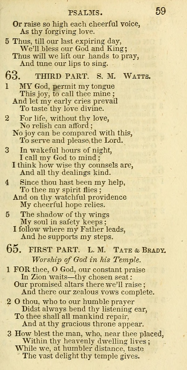 The Christian Psalmist: being a collection of psalms, hymns, and spiritual songs compiled from the most approved authors, and designed as a standard hymn book for public and social worship page 59