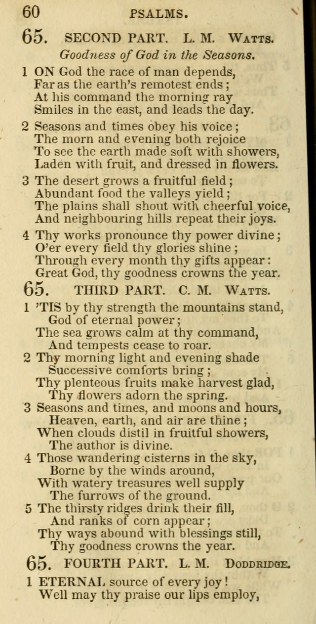 The Christian Psalmist: being a collection of psalms, hymns, and spiritual songs compiled from the most approved authors, and designed as a standard hymn book for public and social worship page 60