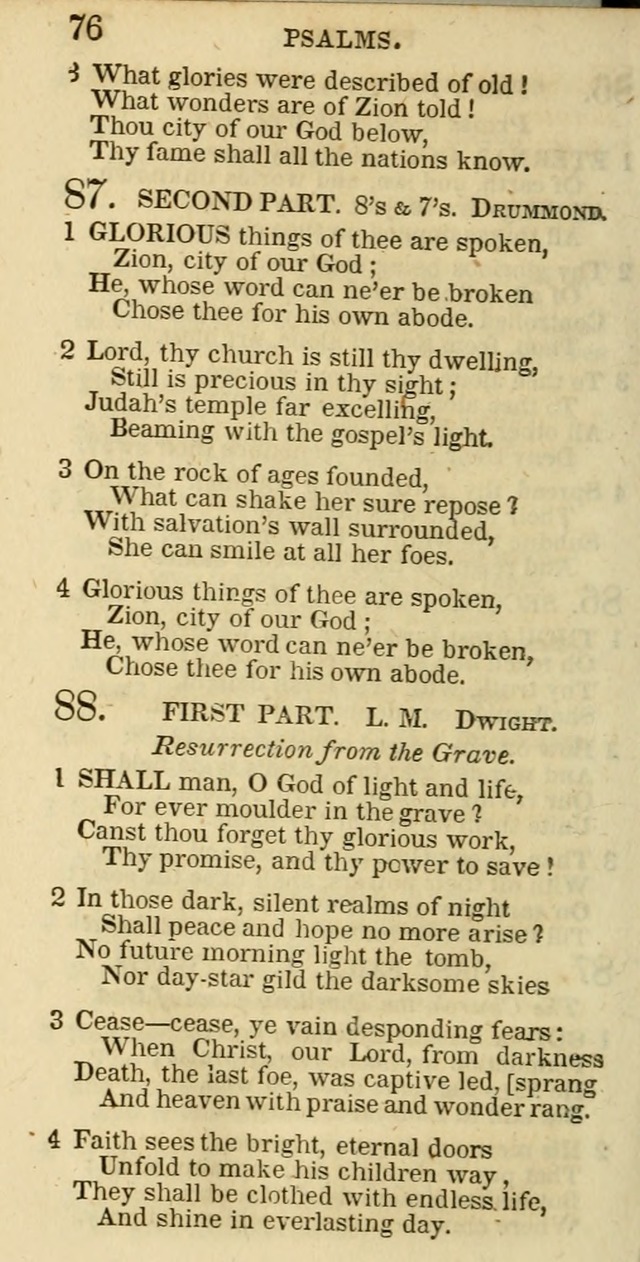 The Christian Psalmist: being a collection of psalms, hymns, and spiritual songs compiled from the most approved authors, and designed as a standard hymn book for public and social worship page 76