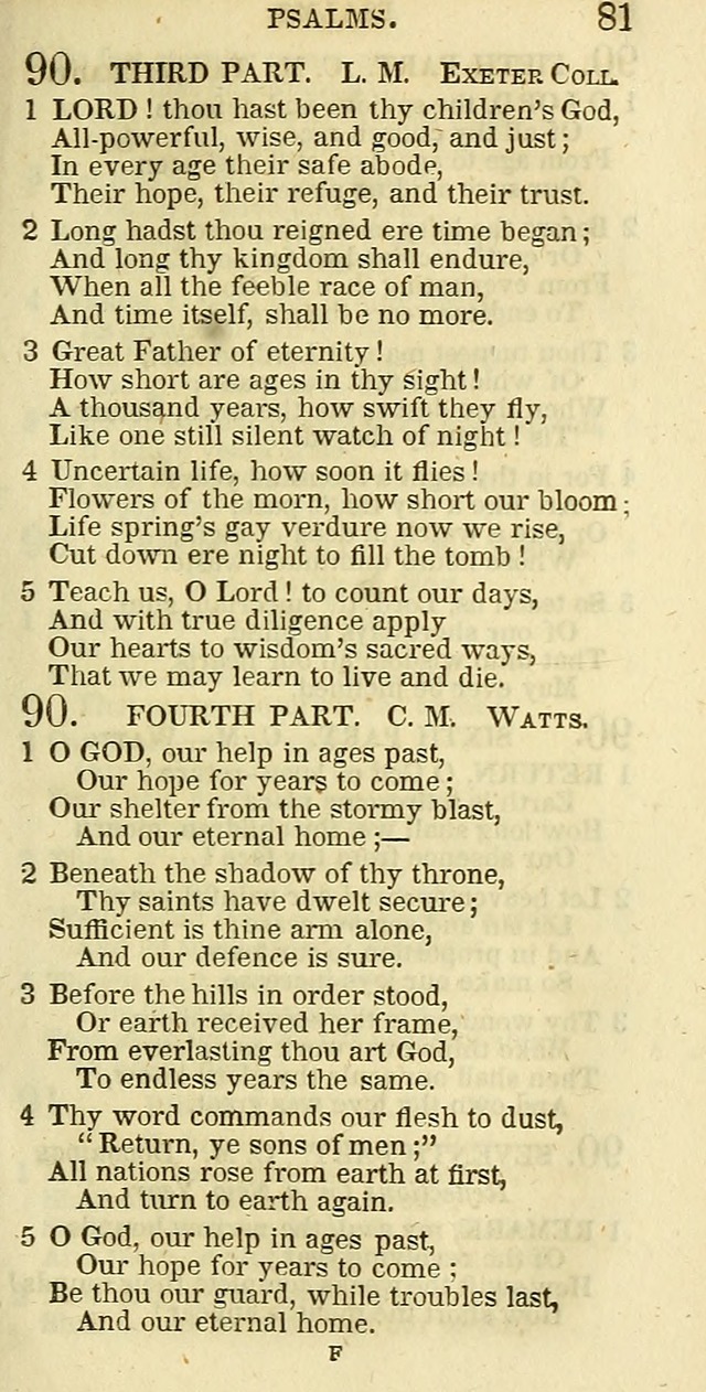 The Christian Psalmist: being a collection of psalms, hymns, and spiritual songs compiled from the most approved authors, and designed as a standard hymn book for public and social worship page 81