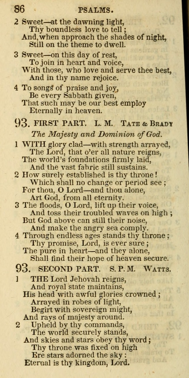 The Christian Psalmist: being a collection of psalms, hymns, and spiritual songs compiled from the most approved authors, and designed as a standard hymn book for public and social worship page 86