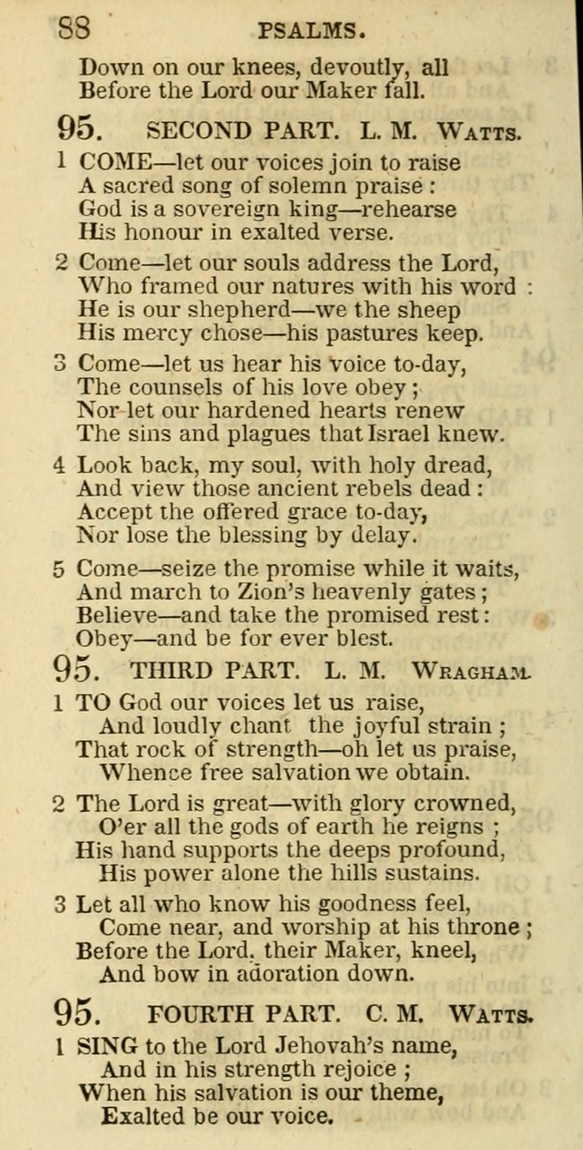 The Christian Psalmist: being a collection of psalms, hymns, and spiritual songs compiled from the most approved authors, and designed as a standard hymn book for public and social worship page 88