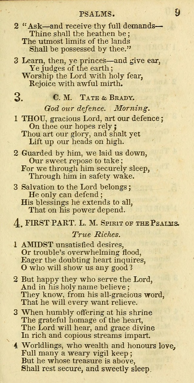 The Christian Psalmist: being a collection of psalms, hymns, and spiritual songs compiled from the most approved authors, and designed as a standard hymn book for public and social worship page 9