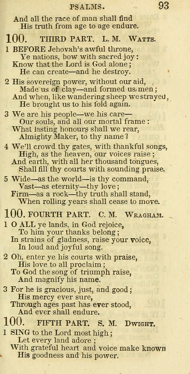 The Christian Psalmist: being a collection of psalms, hymns, and spiritual songs compiled from the most approved authors, and designed as a standard hymn book for public and social worship page 93