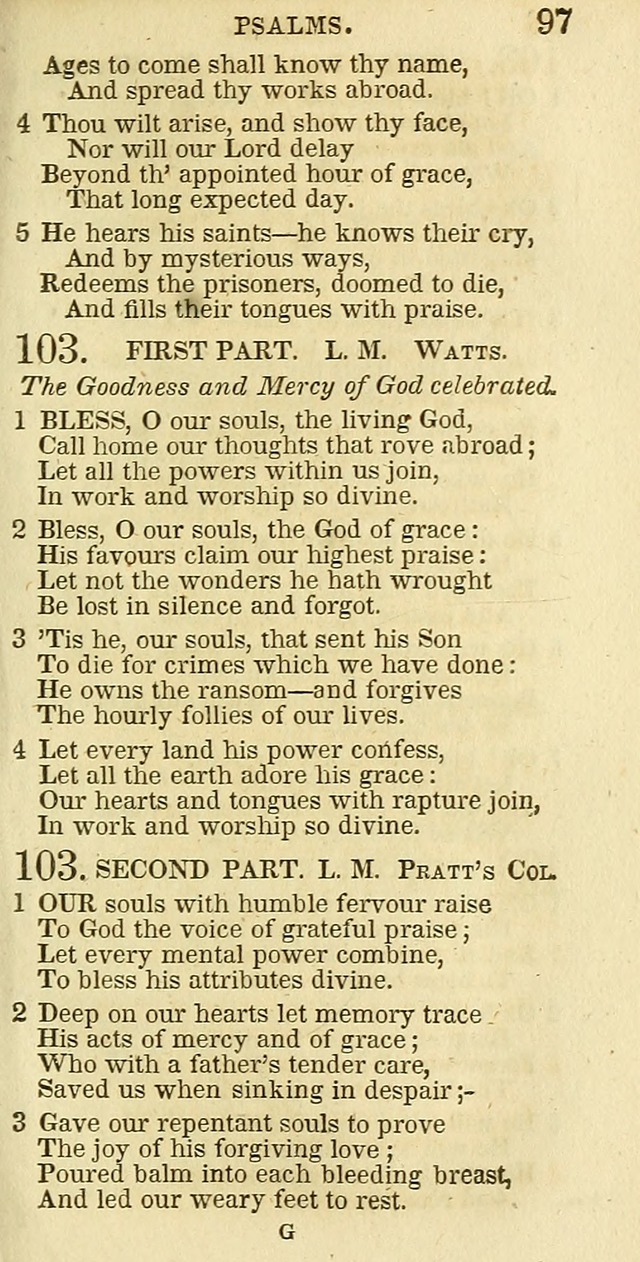 The Christian Psalmist: being a collection of psalms, hymns, and spiritual songs compiled from the most approved authors, and designed as a standard hymn book for public and social worship page 97