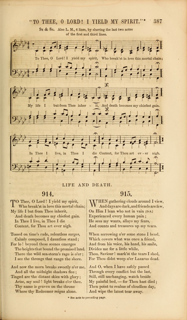 Church Pastorals, hymns and tunes for public and social worship page 387