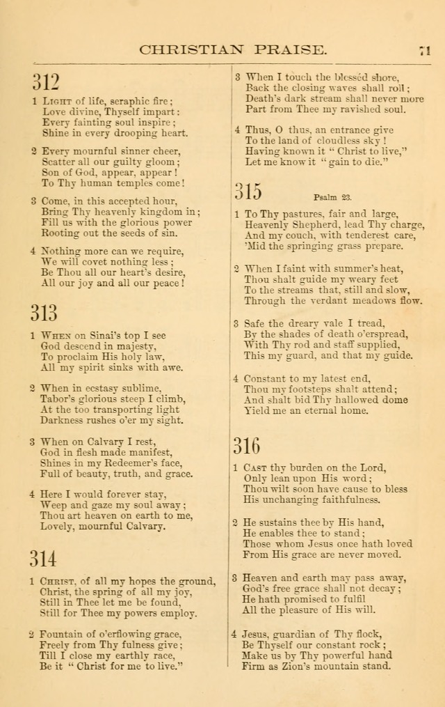 Christian Praise: hymns and tunes for the use of the Baptist churches page 138