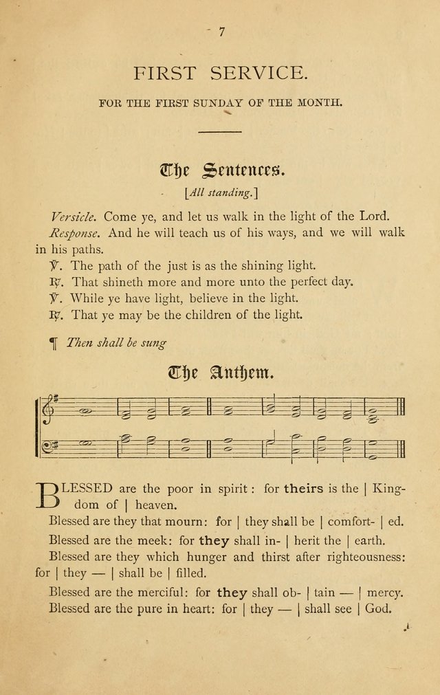 The Church Porch: a service book and hymnal for Sunday schools page 7