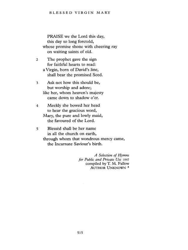 Common Praise: A new edition of Hymns Ancient and Modern page 516