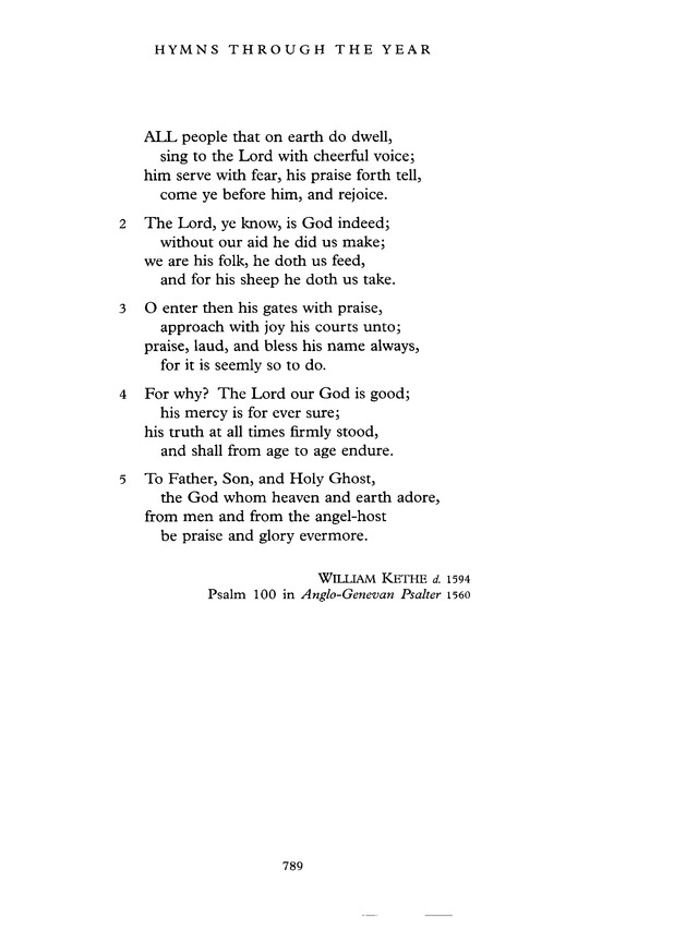 Common Praise: A new edition of Hymns Ancient and Modern page 790