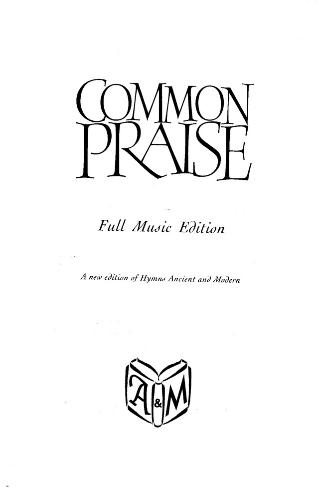 Common Praise: A new edition of Hymns Ancient and Modern page iii