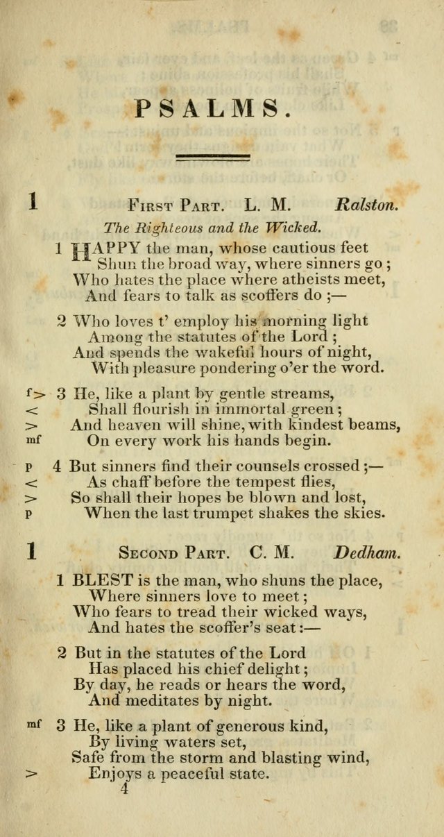 Church Psalmody: a Collection of Psalms and Hymns adapted to public worship page 40