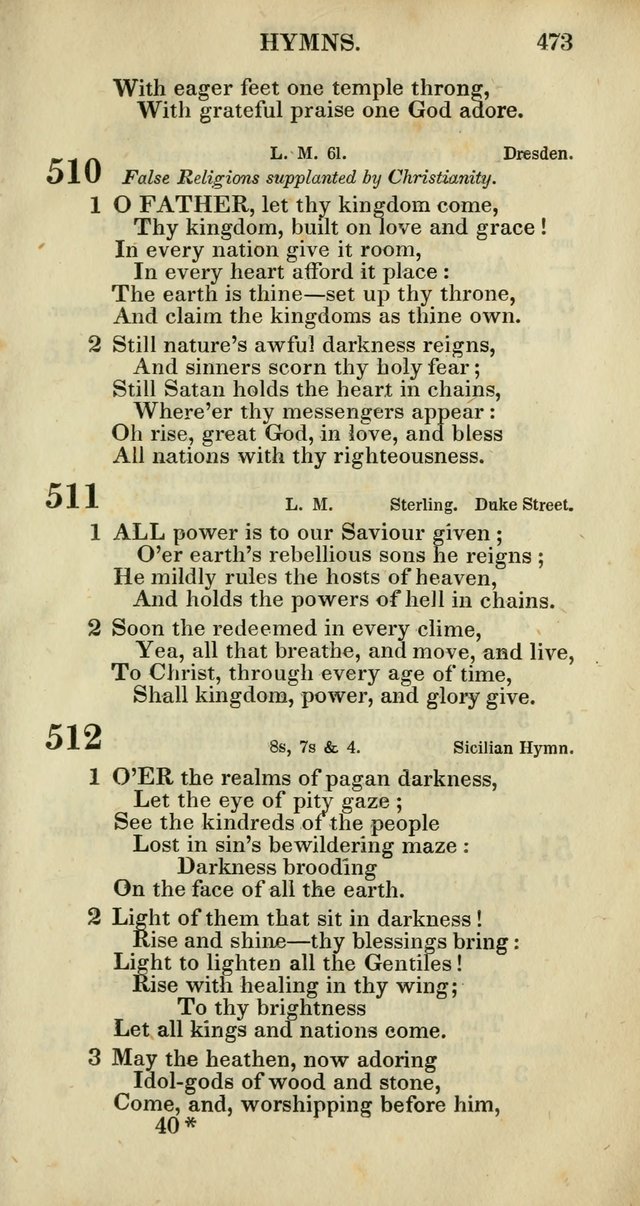 Church Psalmody: a Collection of Psalms and Hymns adapted to public worship page 476